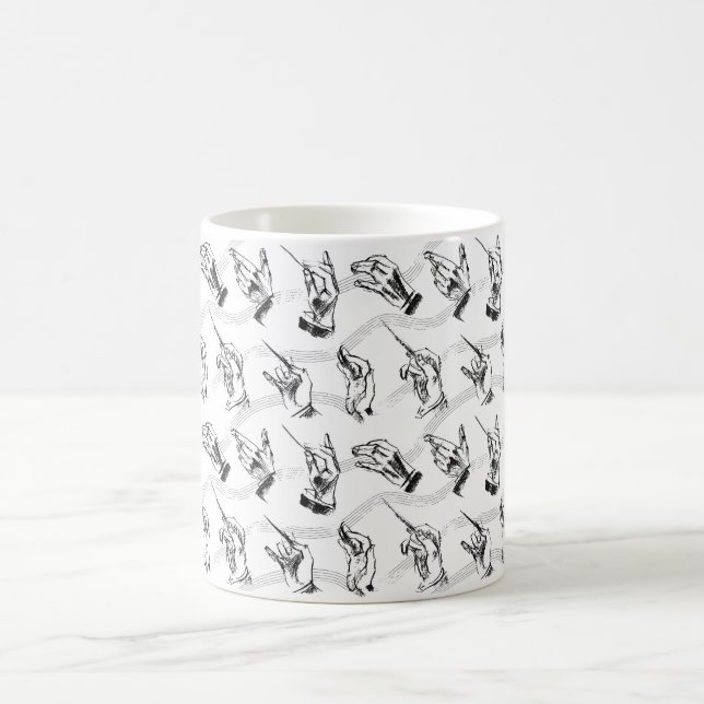 Caneca De Café Condutor (padrão a preto e branco) (Centro)