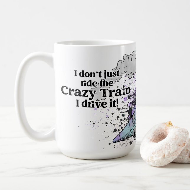 Caneca De Café Conduza o trem maluco (Com Donut)