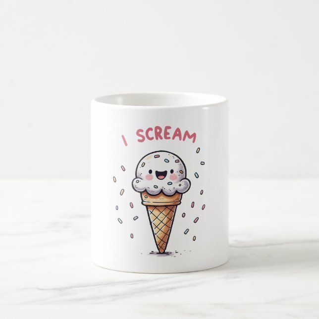Caneca De Café Cone de Sorvete I Scream com Confeitos (Centro)
