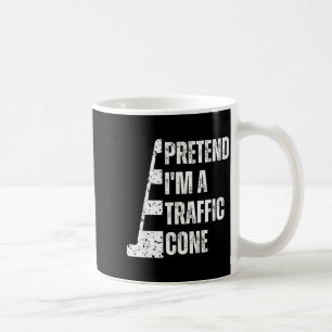 Caneca De Café Cone de Tráfego Fingido Piada Preguiçoso Halloween