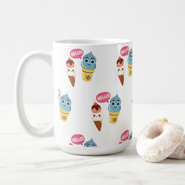 Caneca De Café cone sorvete (Com Donut)