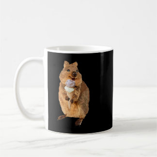 Caneca De Café cone sorvete quokka comendo kawaii