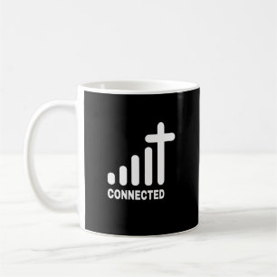 Caneca De Café Conectado - Engraçado Igreja Cristo Jesus Cristo C