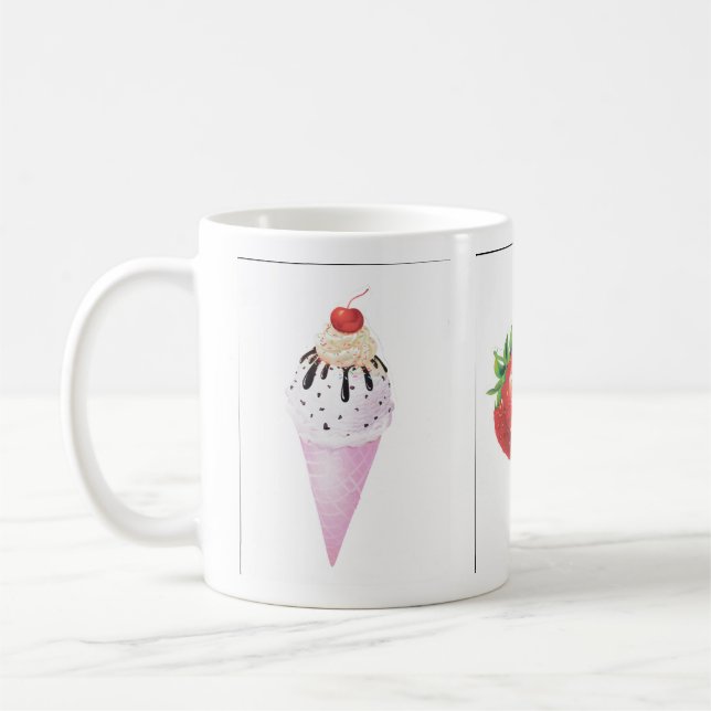 Caneca De Café cones de morango (Esquerda)