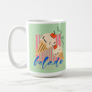 Caneca De Café Cones de Sorvete Italiano Retro