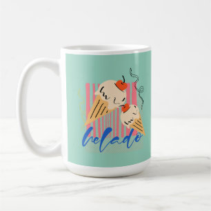 Caneca De Café Cones de Sorvete Italiano Retro