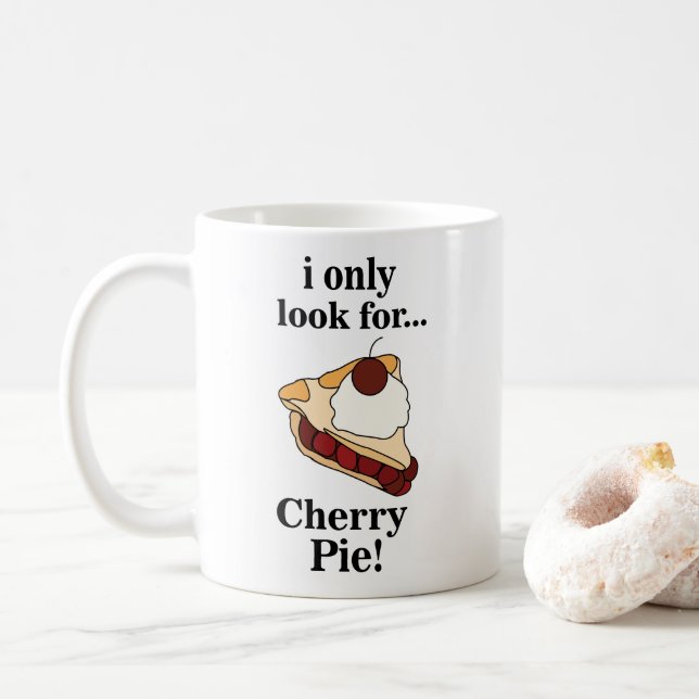 Caneca De Café Confeiteiro de Torta de Cereja (Com Donut)