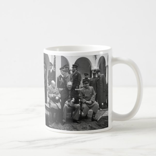 Caneca De Café Conferência Roosevelt Stalin Churchill 1945 de (Direita)