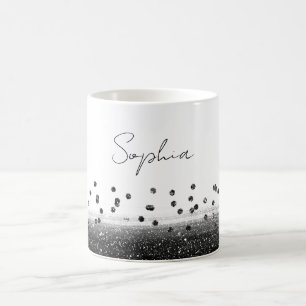 Caneca De Café Confete Brilho Unicamente Preto