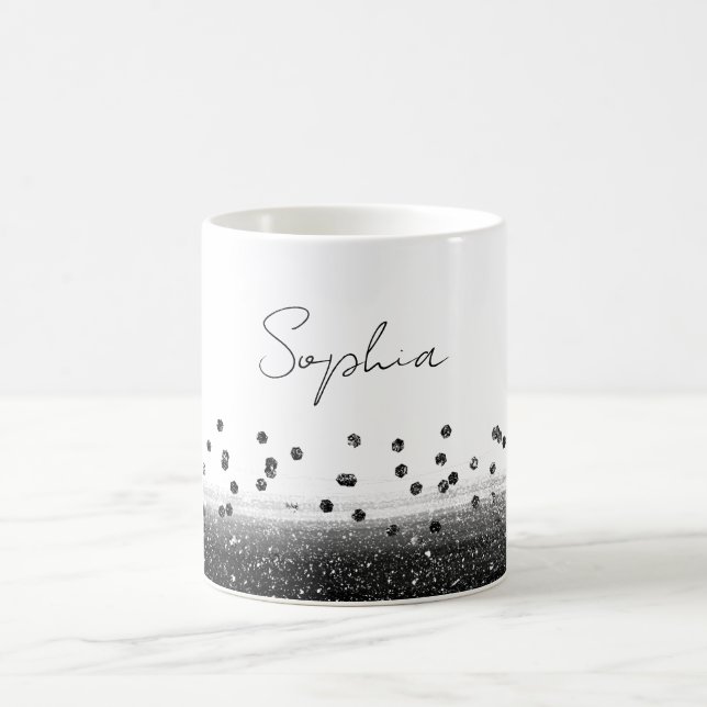Caneca De Café Confete Brilho Unicamente Preto (Centro)