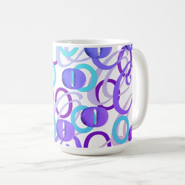 Caneca De Café Confete de Letras "O" (Frente Esquerda)