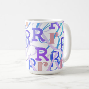 Caneca De Café Confete de Letras "R"
