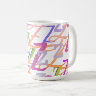 Caneca De Café Confete de Letras "Z"