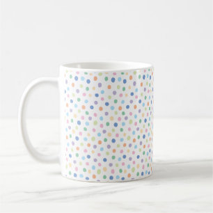 Caneca De Café Confetti Dots Moderno com Traje Mão