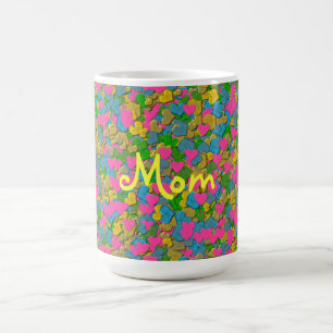 Caneca De Café Confetti Hearts Large Café Mug