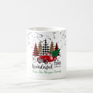 Caneca De Café Confetti, Pinho Vermelho Natal Neve