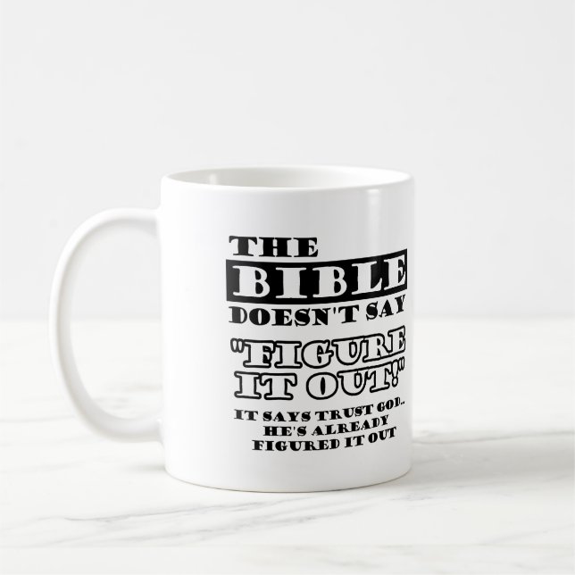 Caneca De Café Confiança Cristã Deus Tem Isso Resolvido (Esquerda)