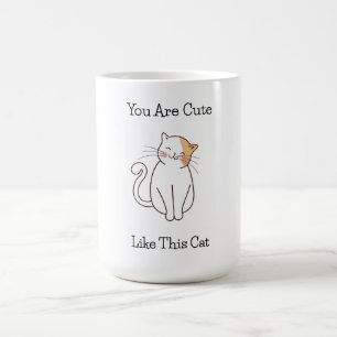 Caneca De Café Confiança De Autoamor De Gato Gato Em Casual Para 