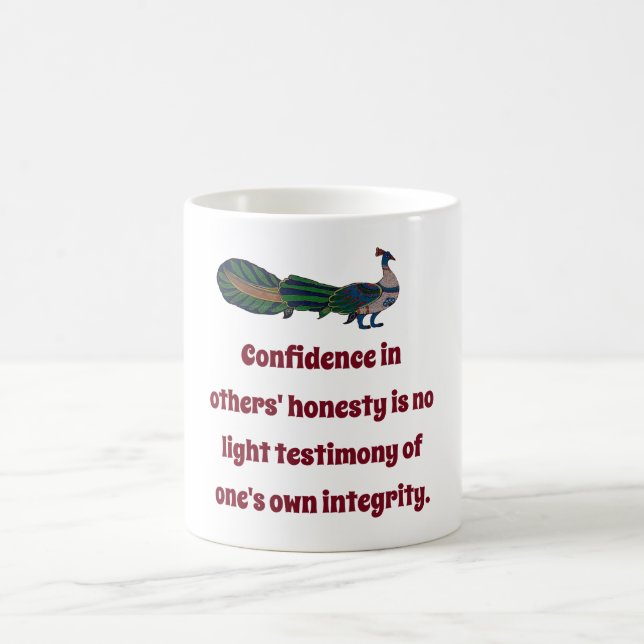 Caneca De Café Confiança na integridade - citação de confiança do (Centro)