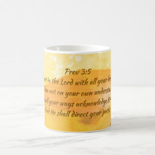 Caneca De Café Confiança no senhor Escritura Ouro Bíblia