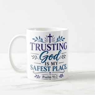 Caneca De Café Confiar em Deus É Meu Local Mais Seguro Verdade Bí