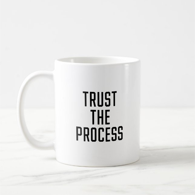 Caneca De Café Confiar no processo (Esquerda)