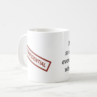 Caneca de café confidencial do trabalho