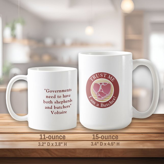 Caneca De Café Confie em mim, sou um açougueiro (Criador carregado)
