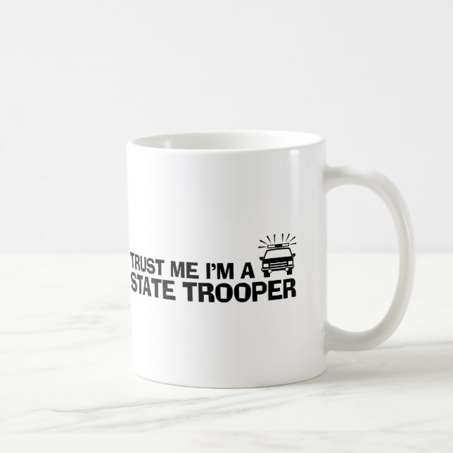 Caneca De Café Confie em mim, sou um policial estatal (Direita)