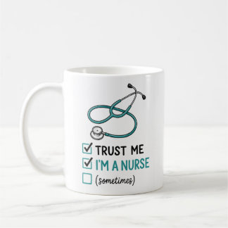 Caneca De Café Confie em Mim, Sou uma Enfermeira (Às Vezes) Canec