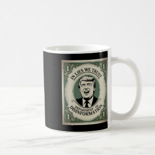Caneca De Café "Confie em Ninguém" - Trump Banknotes Parody