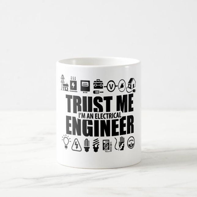 Caneca De Café Confie-me, mim são um engenheiro electrotécnico (Centro)