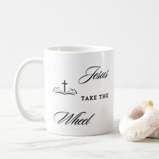 Caneca De Café "Confie na viagem: Jesus pegue a roda"