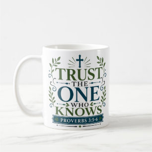 Caneca De Café Confie Naquele Que Sabe Encorajamento Bíblico