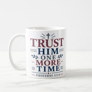 Caneca De Café Confie Nele Mais Uma Vez Citação de Escritura Bíbl