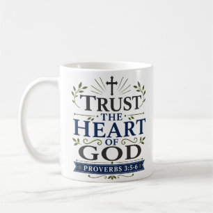 Caneca De Café Confie No Coração De Deus Arte Baseada Na Fé Crist