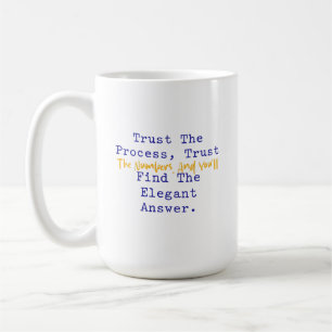 Caneca De Café Confie no Processo Números Resposta Matemática Ele