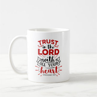 Caneca De Café Confie no Senhor com todo o seu coração