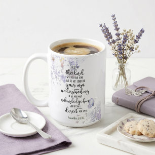 Caneca De Café Confie no Senhor floral