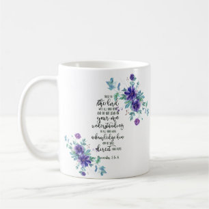 Caneca De Café Confie no Senhor floral
