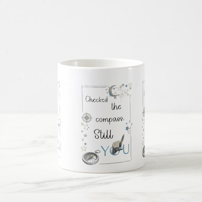 Caneca De Café Confie no Seu Compasso Interior. Afirmação de Auto (Centro)