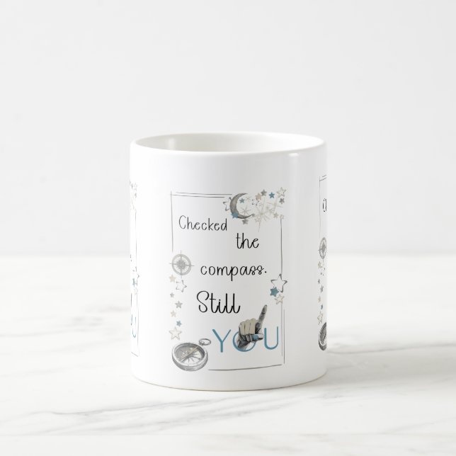 Caneca De Café Confie no Seu Compasso Interior. Afirmação de Auto (Centro)
