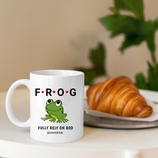 Caneca De Café Confie plenamente nos corações de Sapo de Deus per