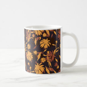 Caneca De Café Confluentes Elegantes Modernos Cinzas Amarelas - L