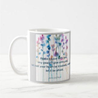 Caneca De Café conforto bíblia com flores aquáticas