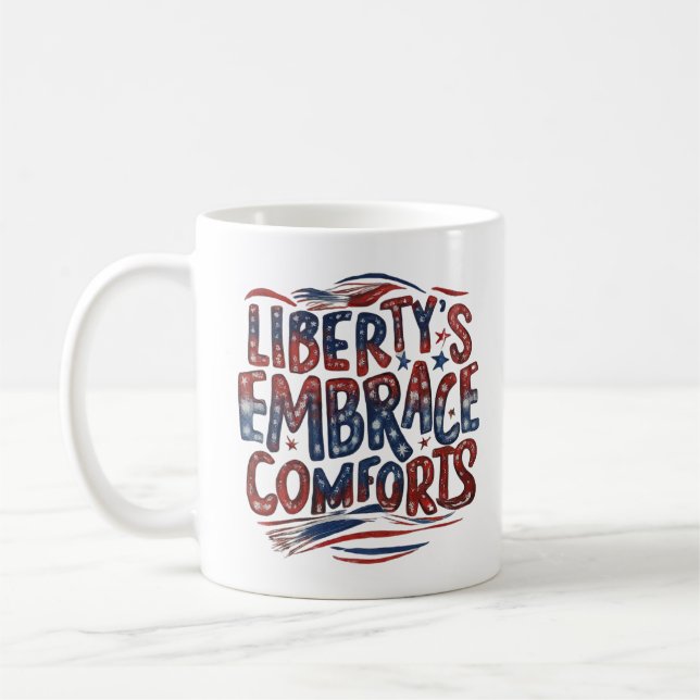 Caneca De Café Conforto de Abraço da Liberdade (Esquerda)