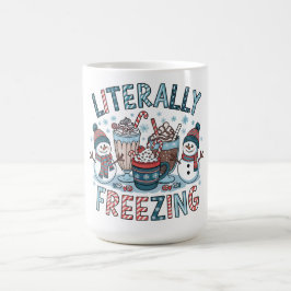 Caneca De Café Congelando literalmente