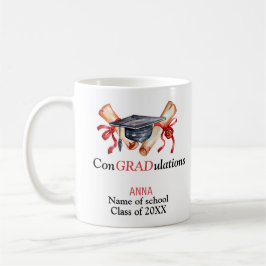 Caneca De Café ConGRADulações,Presente de Graduação Personalizada