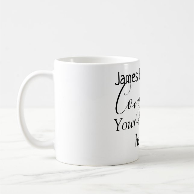 Caneca De Café Congrats add name message wedding newly wed couple (Esquerda)