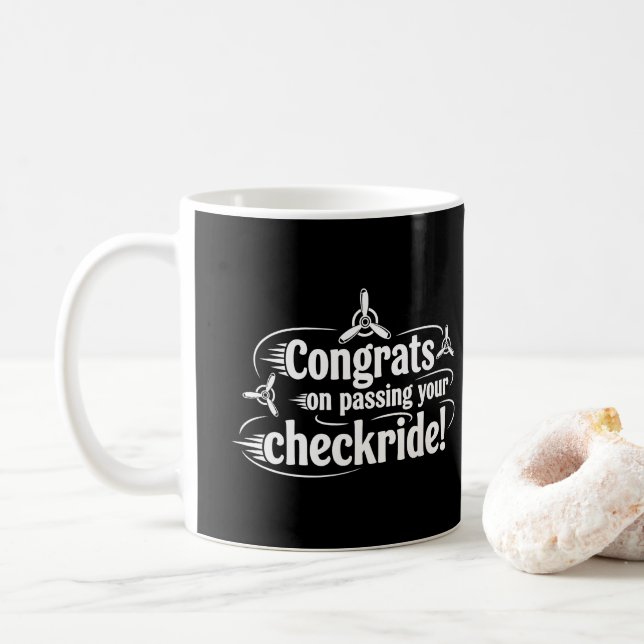 Caneca De Café Congrats on passing your checkride! (Com Donut)